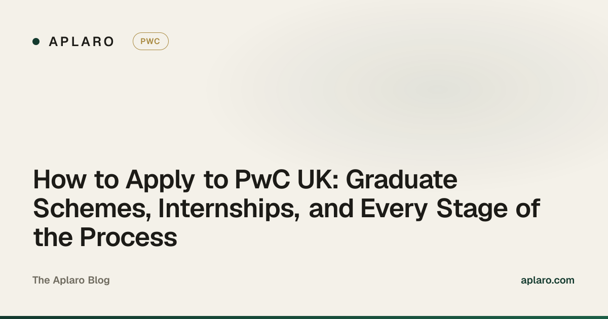 A candidate preparing their PwC UK graduate scheme application on a laptop